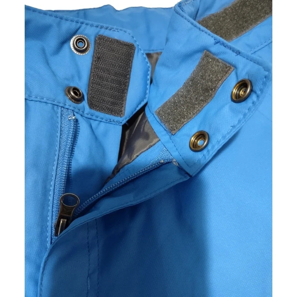 Arctix Insulated‎ Snow Pant Women's Size Large Blue Zip Pockets Zip Snap Closure